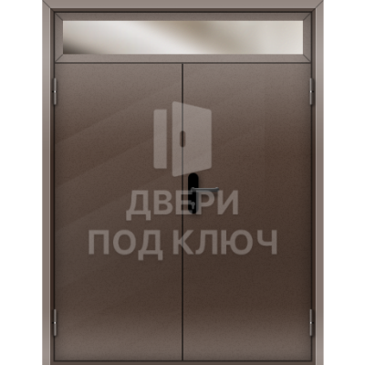 Противопожарная глухая двупольная дверь с EIS фрамугой ДПК-17357