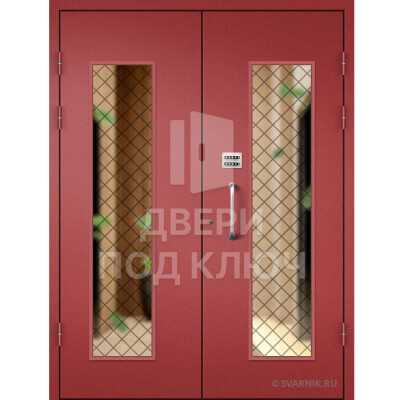 Подъездная входная дверь со стеклом ДПК-13749